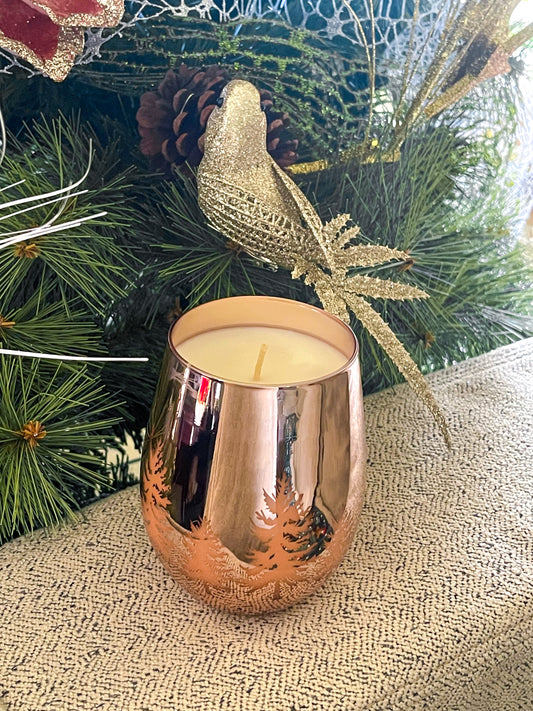 Christmas Candle Rose Gold