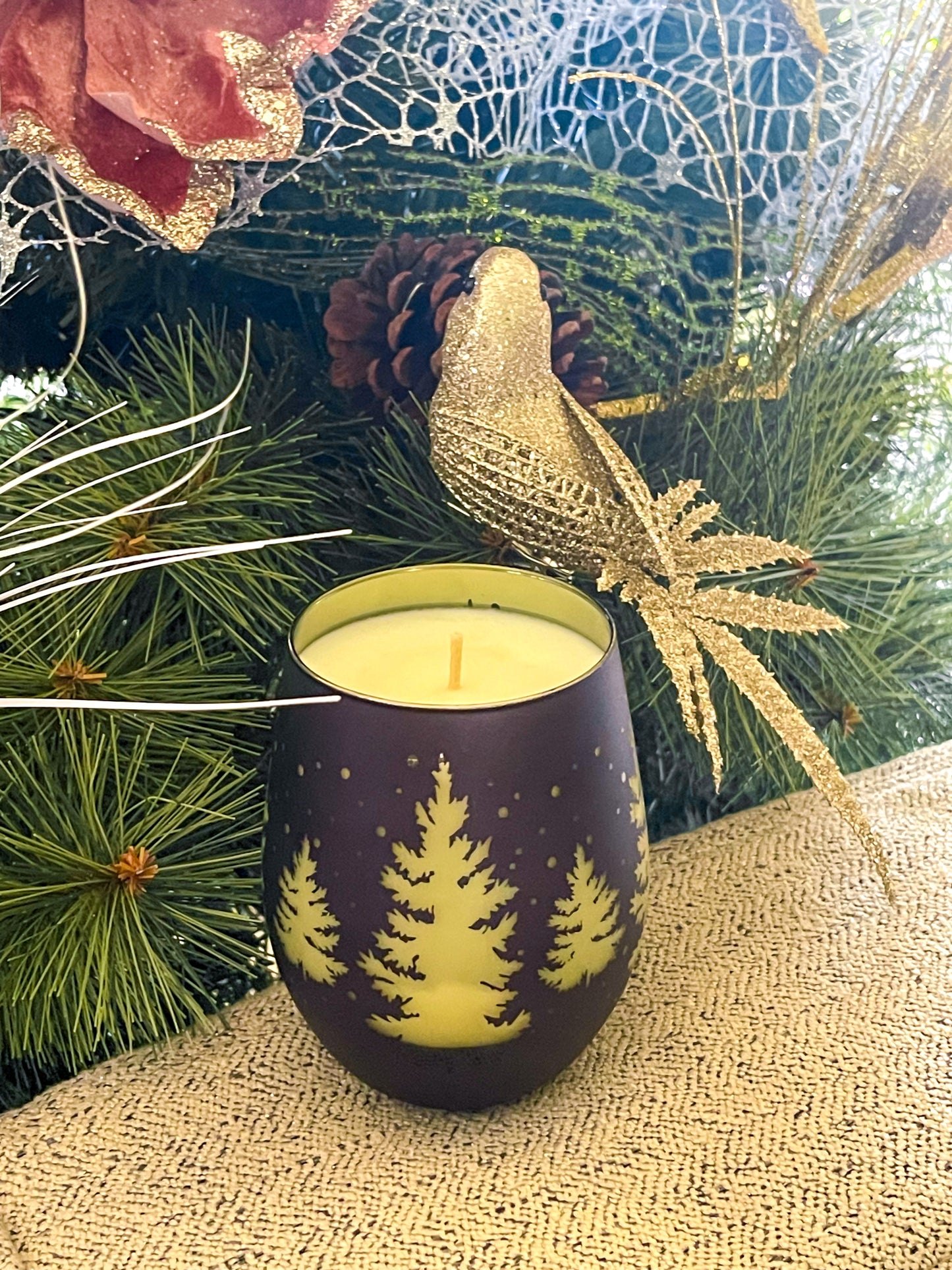 Christmas Candle Starry Night