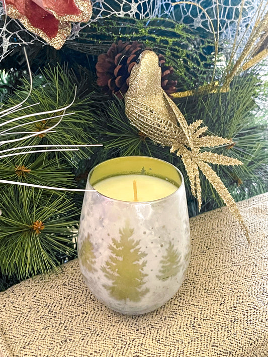 Christmas Candle Frosted
